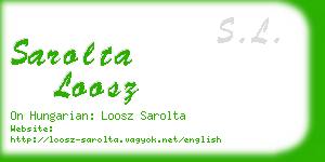 sarolta loosz business card